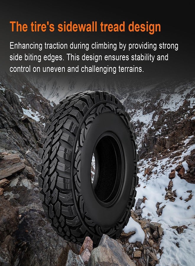 CrazyHobby 1.9 Crawler Tires with Foam Inserts for Traxxas TRX-4 Axial SCX10 II III 1/10 RC Rock Crawler Car - Image 4